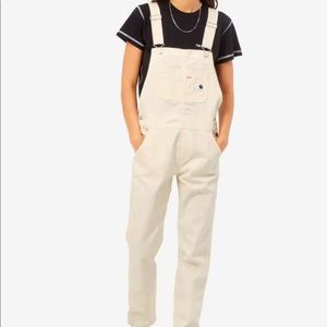 Carhartt Work In Progress White Bib Overalls